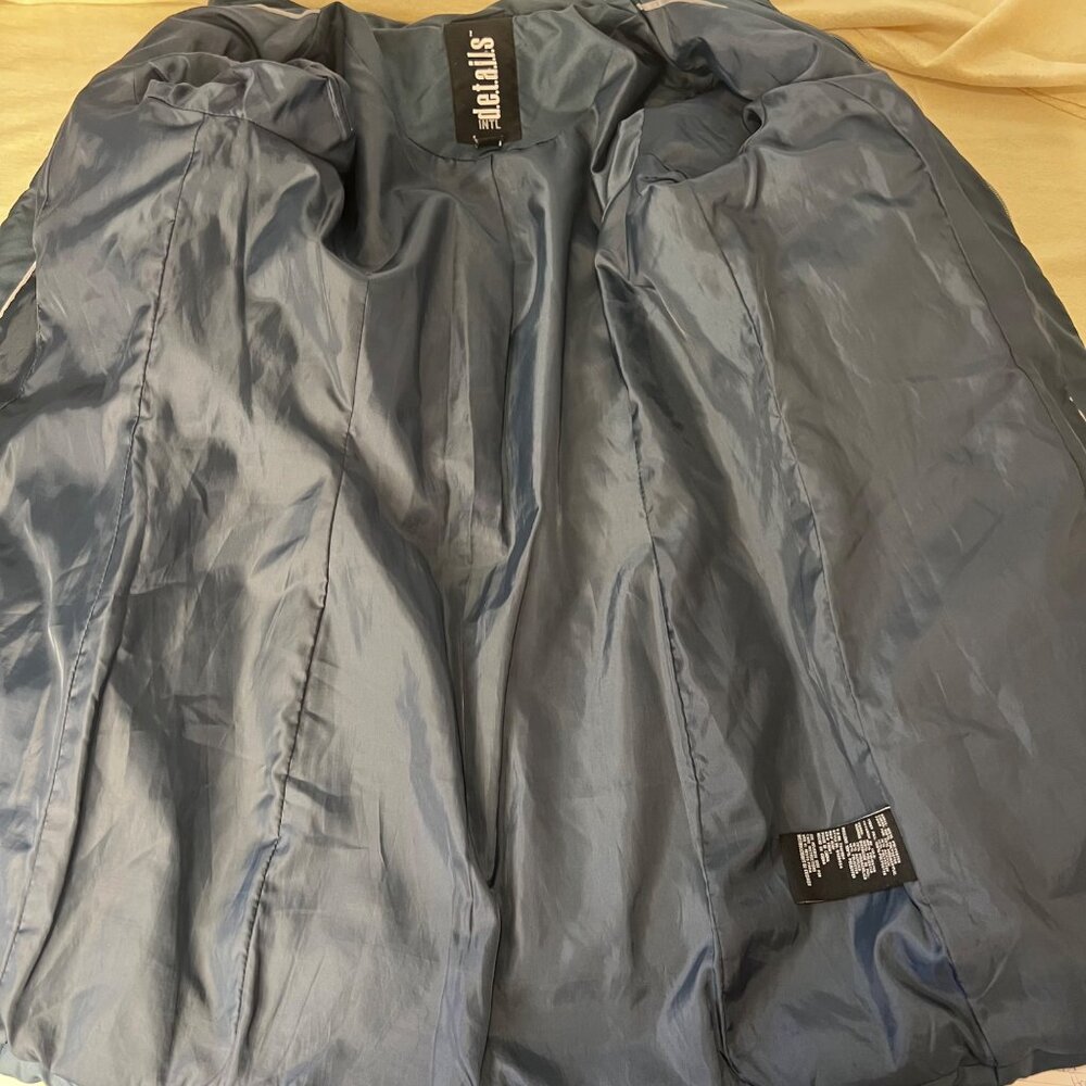 Details Intl Quilted Long Navy Coat Womens S Zipper Front Warm Winter Jacket - Picture 9 of 16